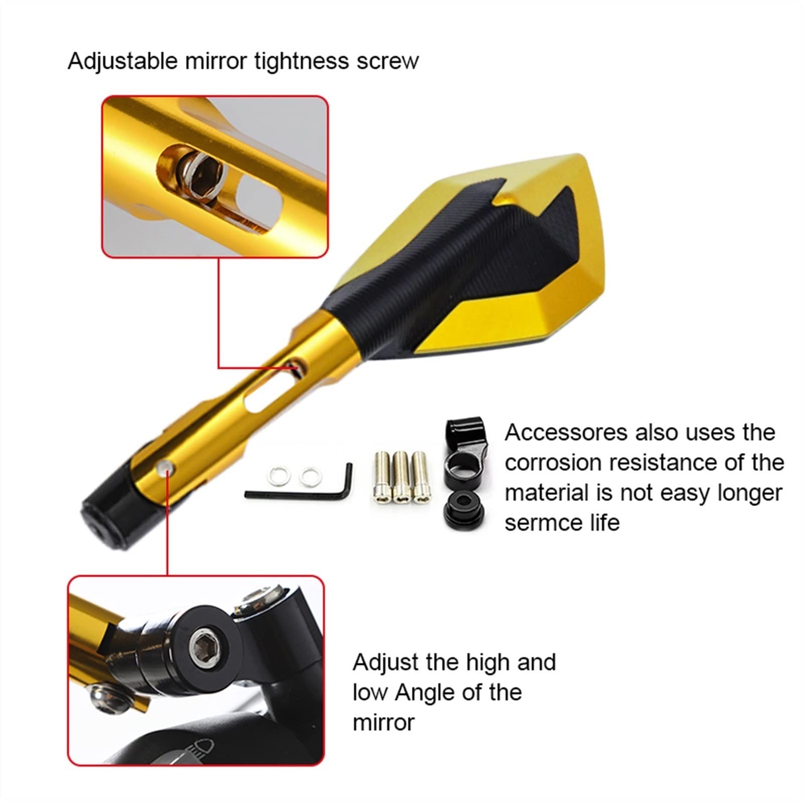Rétroviseur pour Yamaha YZF R3 R25 2013-2018 2019 2020 2016 2017 Moto Miroir Moto Scooter Côté Rétroviseur Rétroviseurs (Color : Rot)