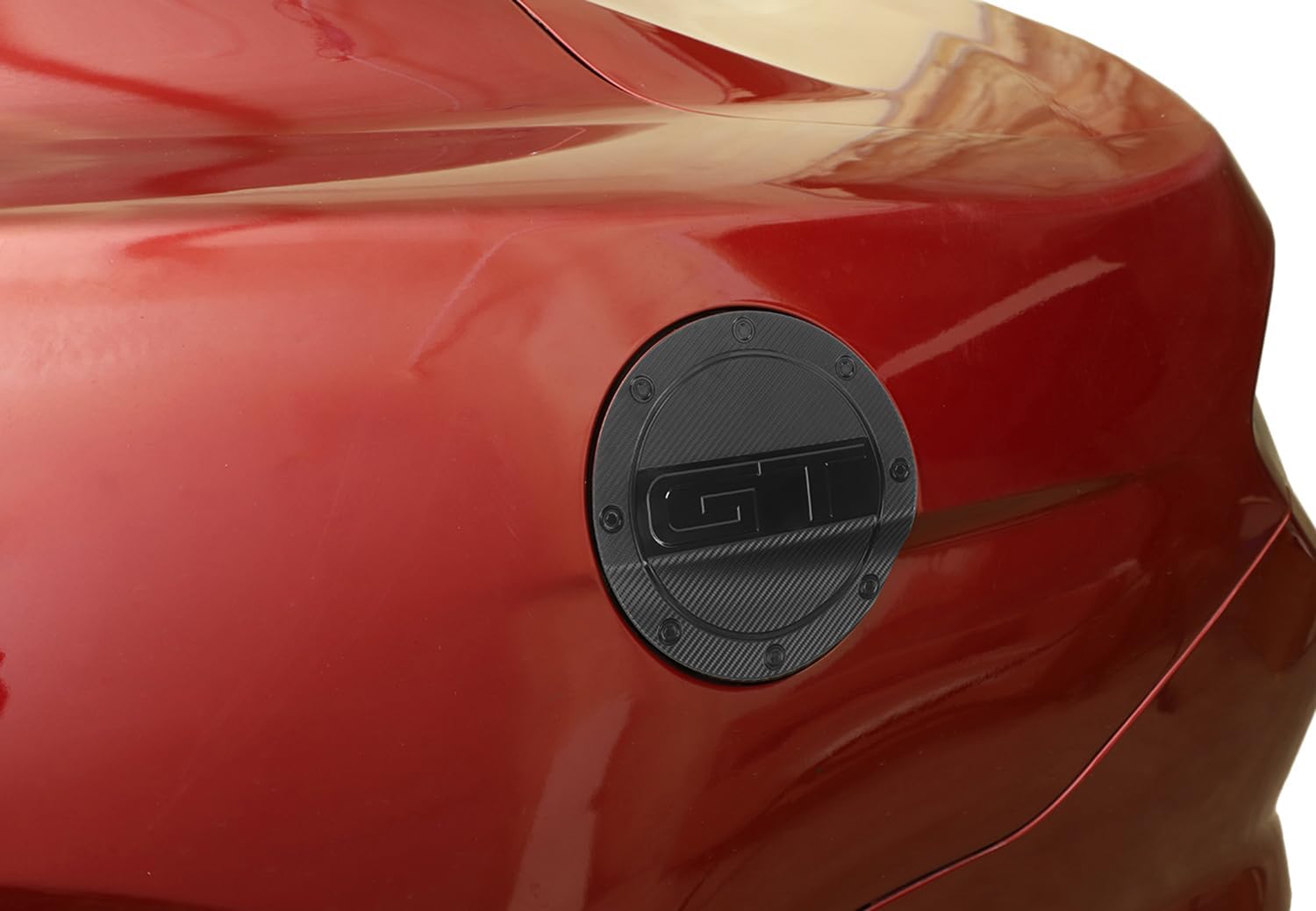 Fuel Tank Cap Cover for 2015-2023 Ford Mustang Fuel Filler Door Gas Tank Protector Trim Sticker Exterior Accessories (Black)