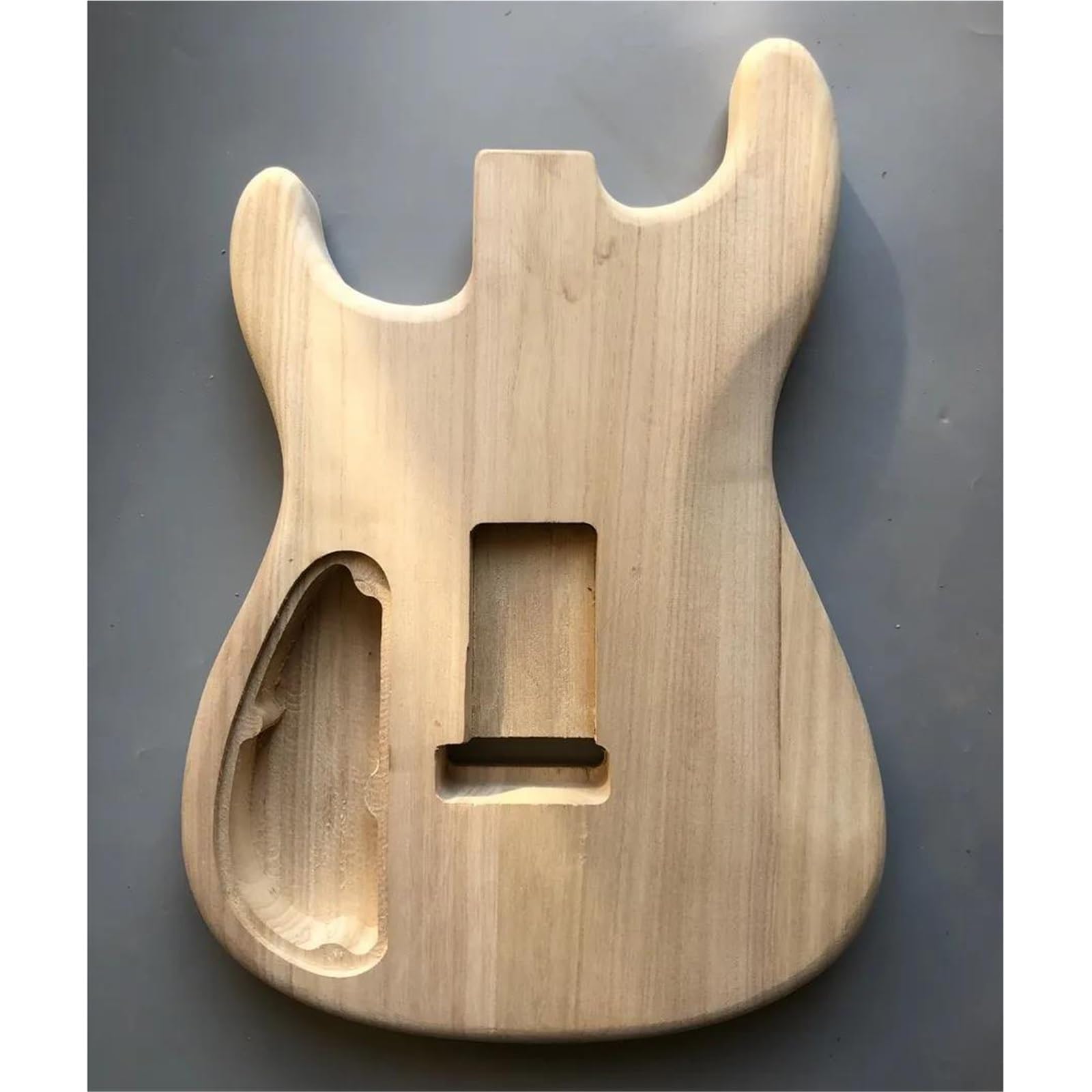 Unfinished Guitar Body Paulownia Electric Guitar Body Humbuckers Hole Stringed Instruments