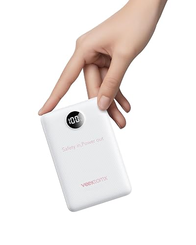 VEEKTOMX Bateria Externa Carga Rapida 22.5W, Mini Power Bank 10000mAh | Salida/Entrada USB-C, Apto p
