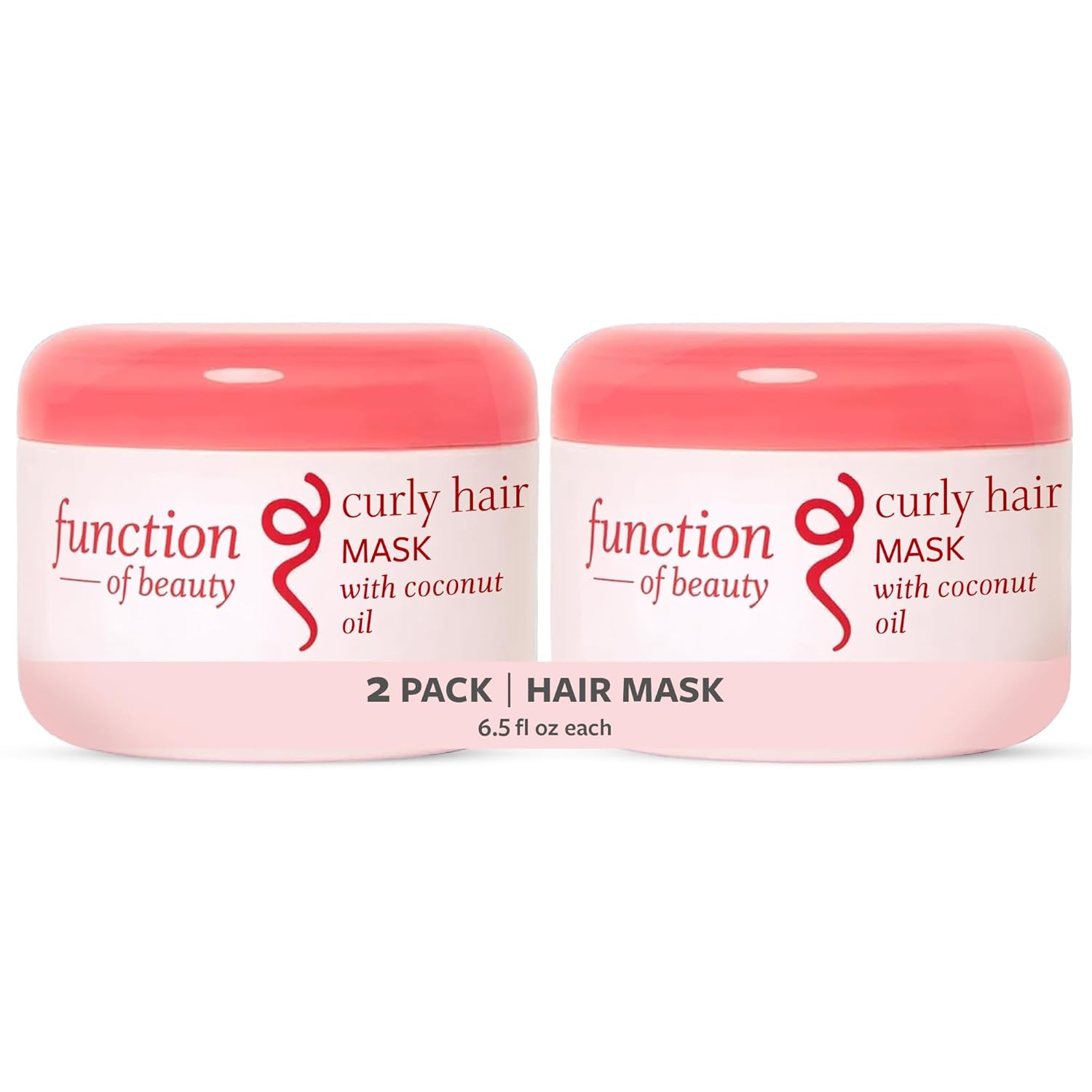 Function of Beauty Hair Mask for Curly Hair - Sulfate-Free Deep Conditioning Hair Mask for Smooth Natural Curls & Bounce - Hydrating & Moisturizing with Coconut Oil - Dry & Dull Hair Care Products