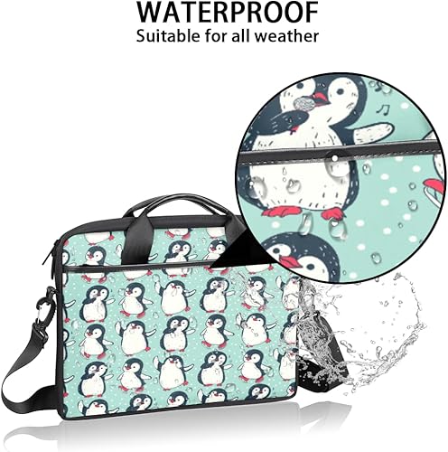 Miniatura 3 de Cute Penguin Laptop bag - with padded shoulder straps,suitable for 13-15 inch laptops,men's and women's multi compartment laptop cases,suitable for