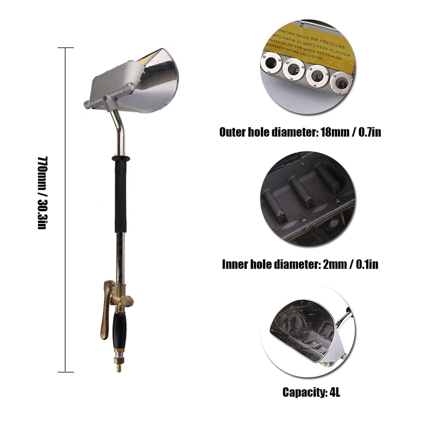 Pistola a spruzzo per verniciatura ad Alta efficienza Macchine a spruzzo multifunzionali pneumatiche Portatili Pala per Malta di Cemento Spruzzatore per Vernice Macchina Kit Pistola Blaster di sabbi