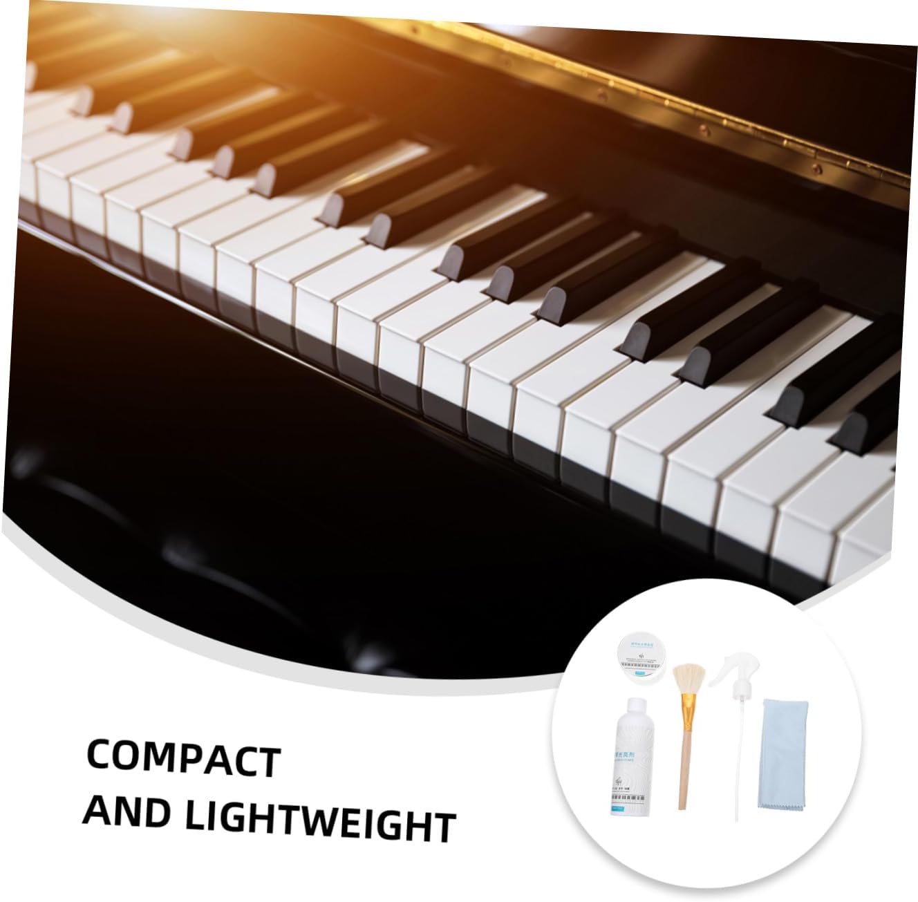 Multi-functional Piano Care Set Cleaner Polishing Wax Cleaning Cloth Spray for Gloss Matte Finishes