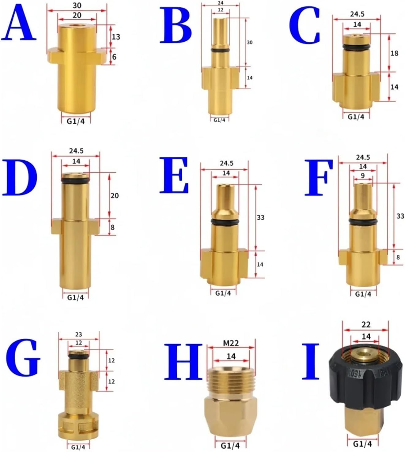 Drain Cleaning Hose Pressure Hose High Pressure Washer Nozzle Pipe Cleaning Nozzle(Style F,8 Meter)
