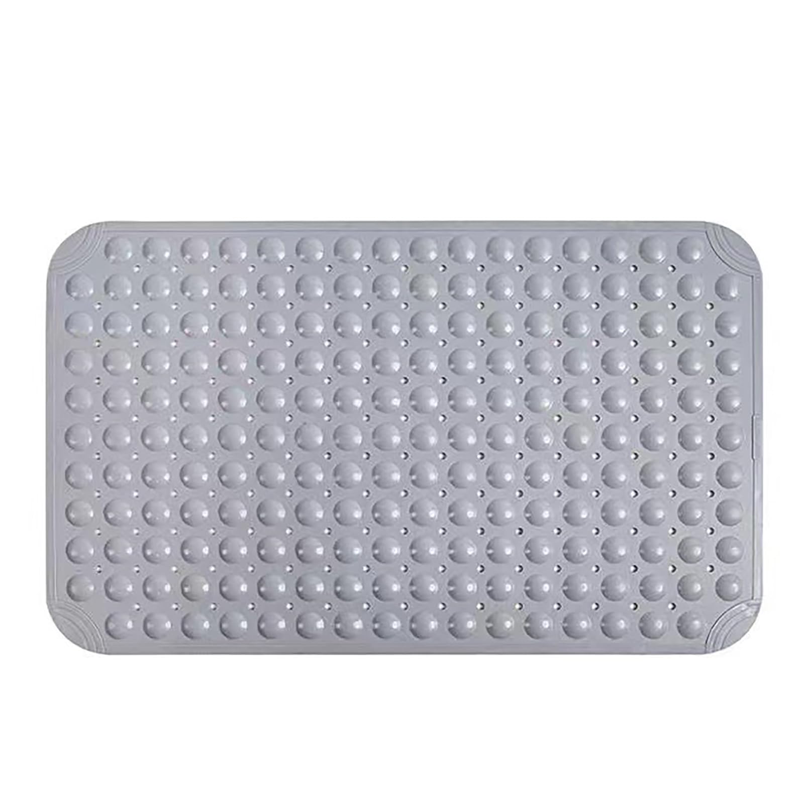 PVC Antideslizante Alfombrilla de Ducha Cuadrada Lavable a Máquina, Fácil de Limpiar Lfombrilla de Baño Antideslizante con Ventosas para Saunas, Cuartos de Ducha,Gris,58x88cm/23x35in