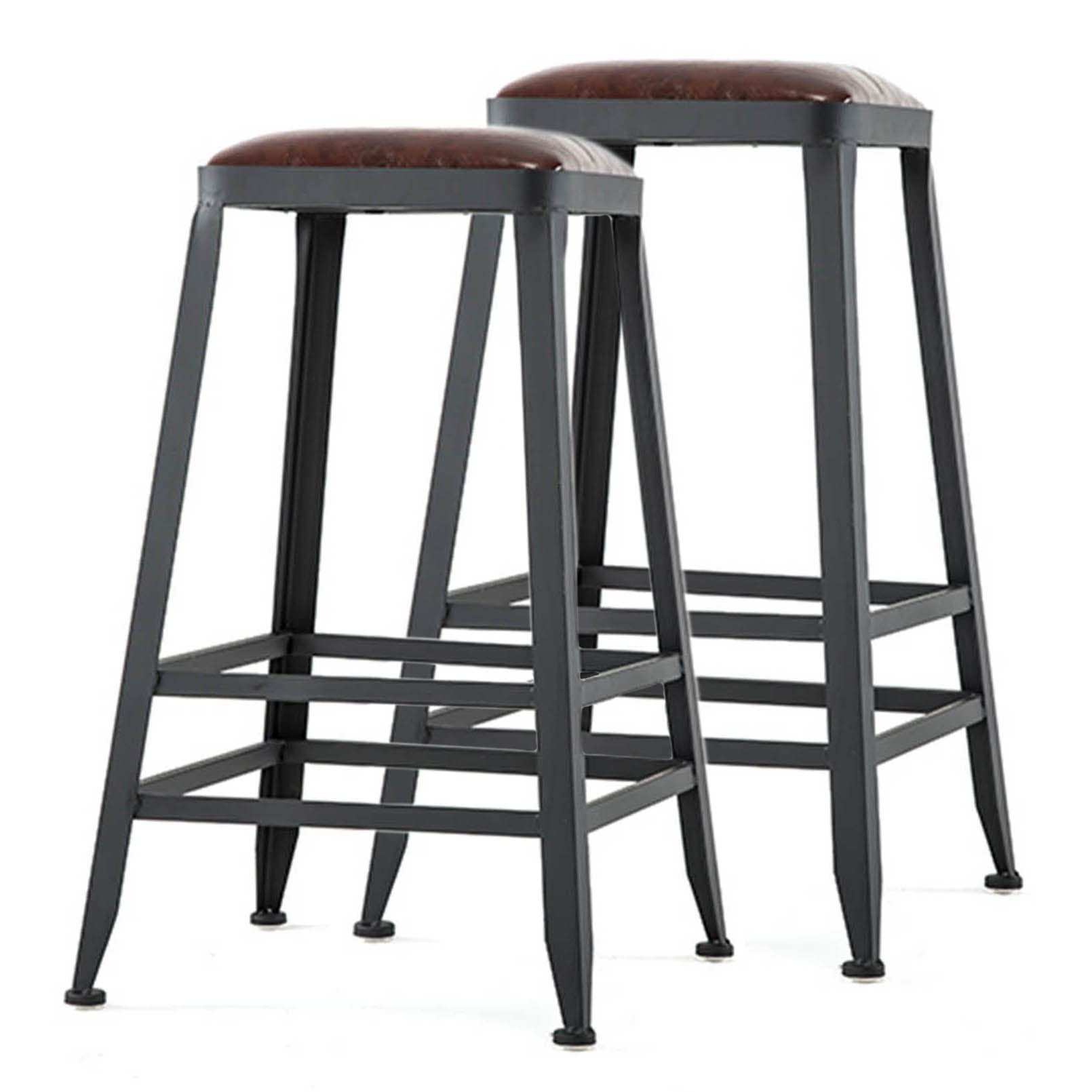 Tabourets de bar lot de 2 pour cuisine comptoir et pub avec repose-pieds