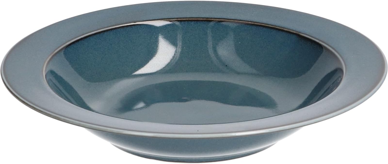 Mino Ware 133-60606 Pasta Plate, Curry Plate, Plate, Approx. 8.3 x 1.6 inches (21 x 4 cm), Dishwasher Safe, Microwave Safe, Indigo Blue, Made in Japan