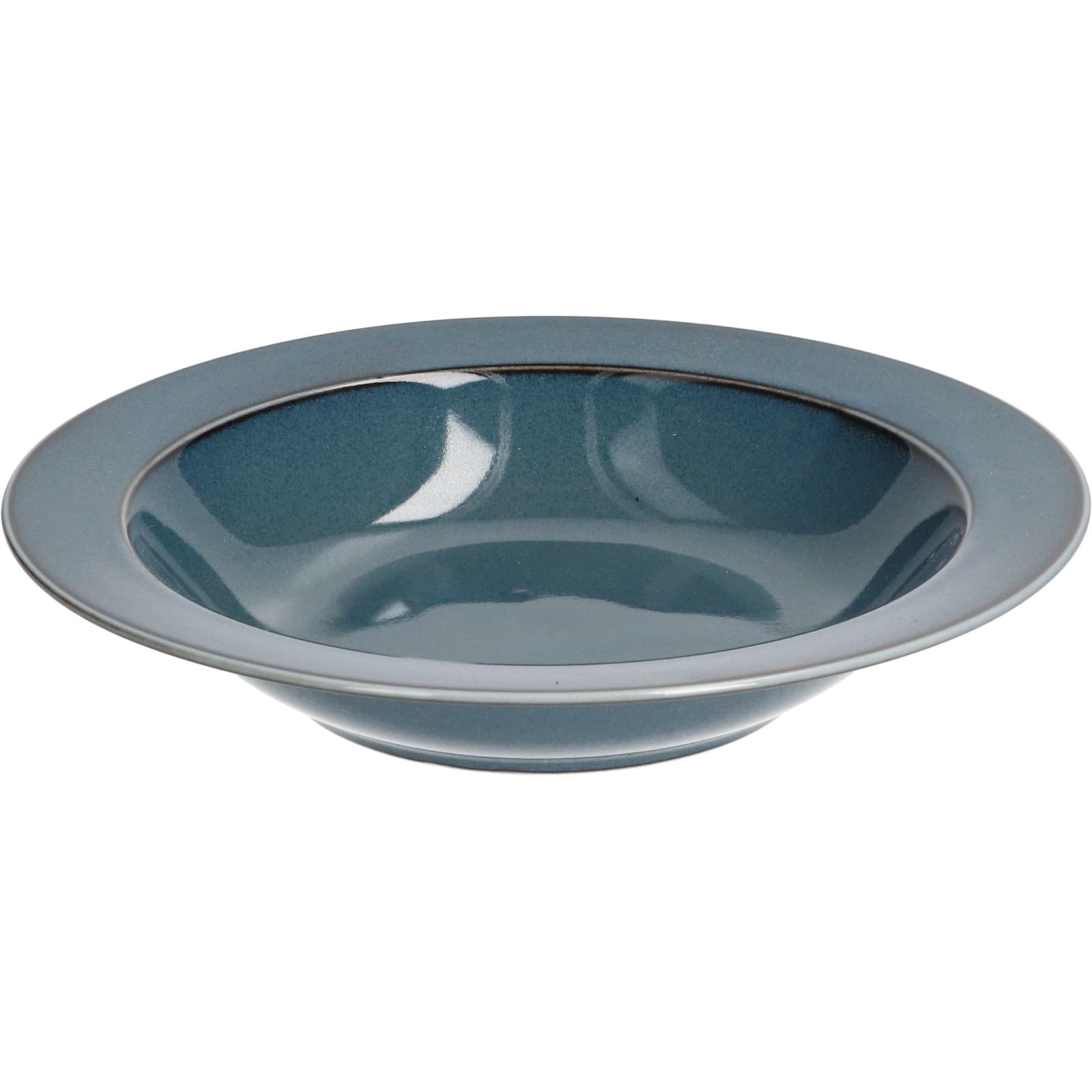 Mino Ware 131-0606 Pasta Plate, Curry Plate, Approx. 8.3 x 1.6 inches (21 x 4 cm), Dishwasher Safe, Microwave Safe, Indigo Blue, Made in Japan