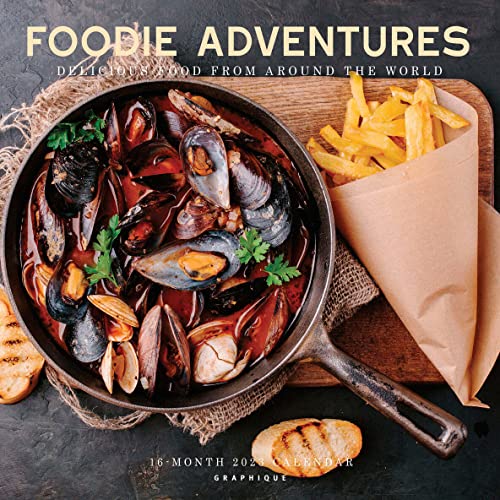 Graphique 2023 Foodie Adventures Wall Calendar | 12” X 12” | Thick Paper | Home & Office Organizer | Large Monthly Grid | 3 Languages & Marked Holidays | 4 Month Preview Page For 2024… #TOP2