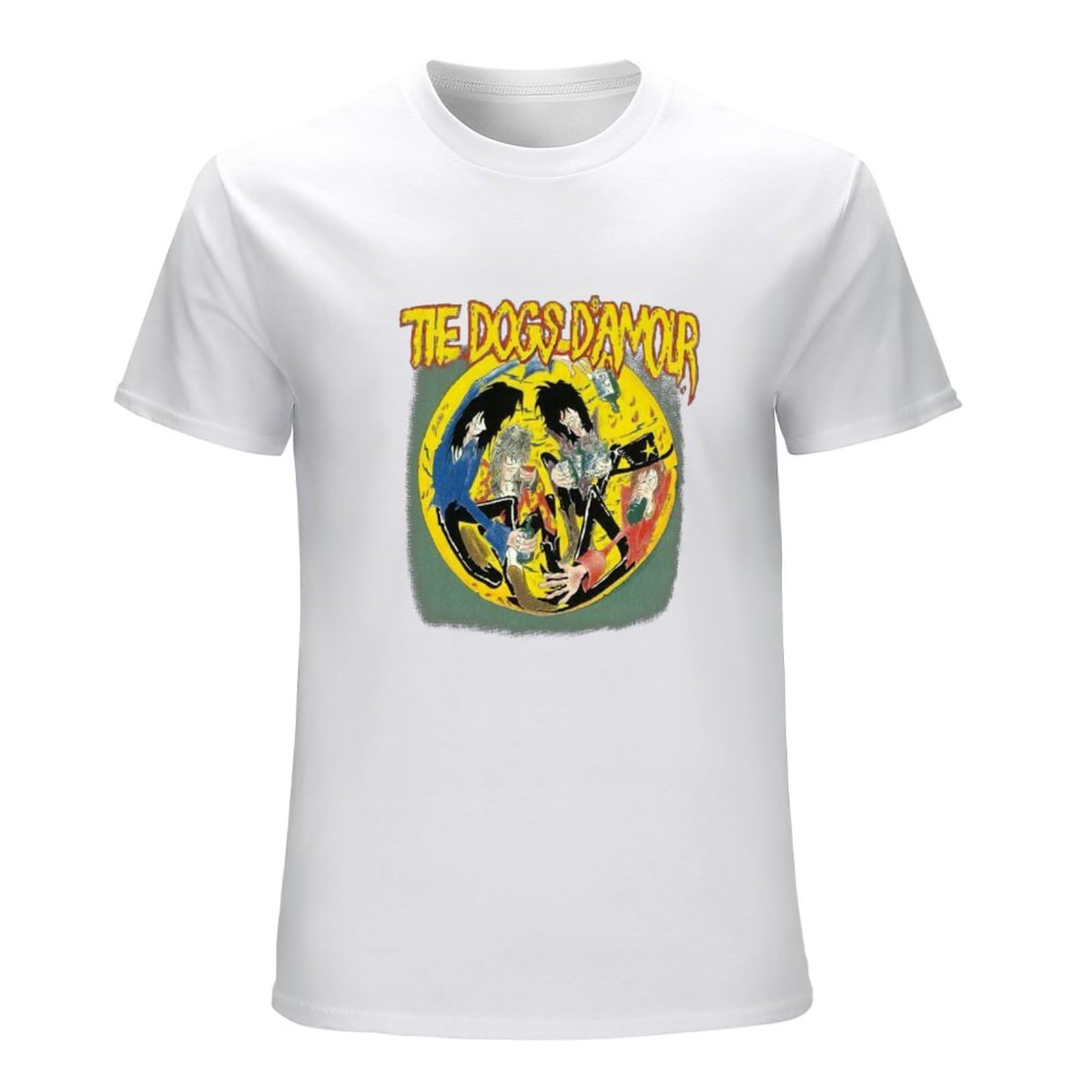 Doctor Li Unisex White The Dogs D'amour Errol Flynn Crew Neck Short Sleeve T-Shirt Xxxl