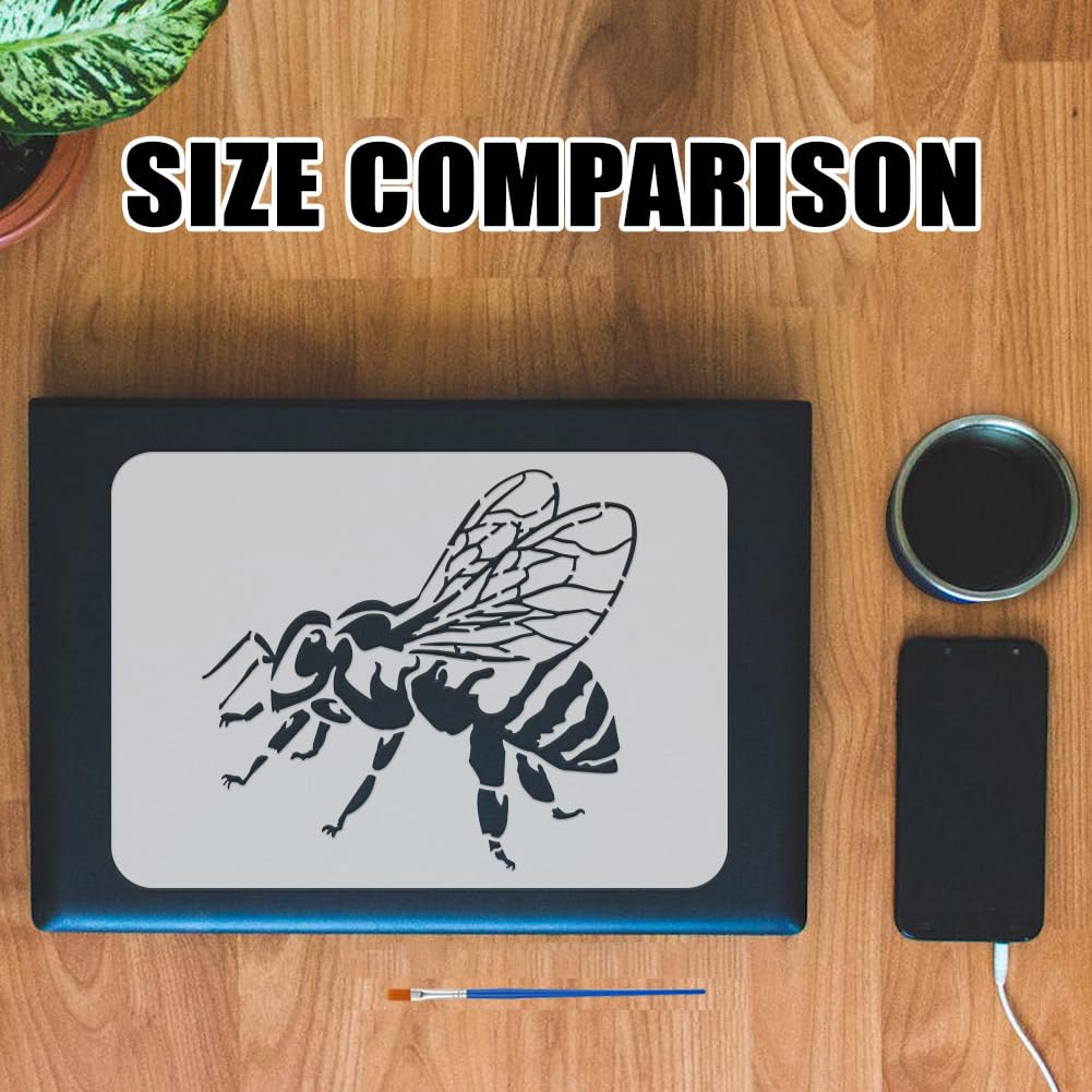 FINGERINSPIRE Pochoir De Peinture Réaliste En Forme D'abeille