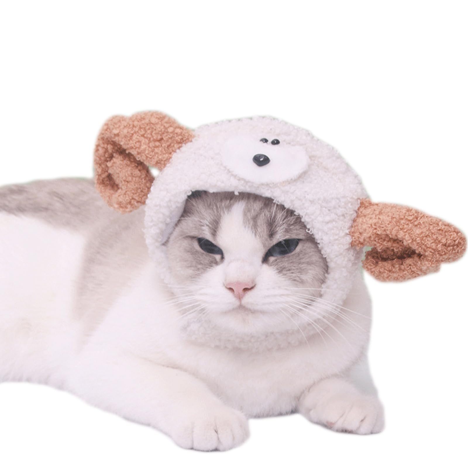 Amazon | SHUUMEEKA犬猫用コスプレ ペット用帽子 可愛い ヒツジに変身