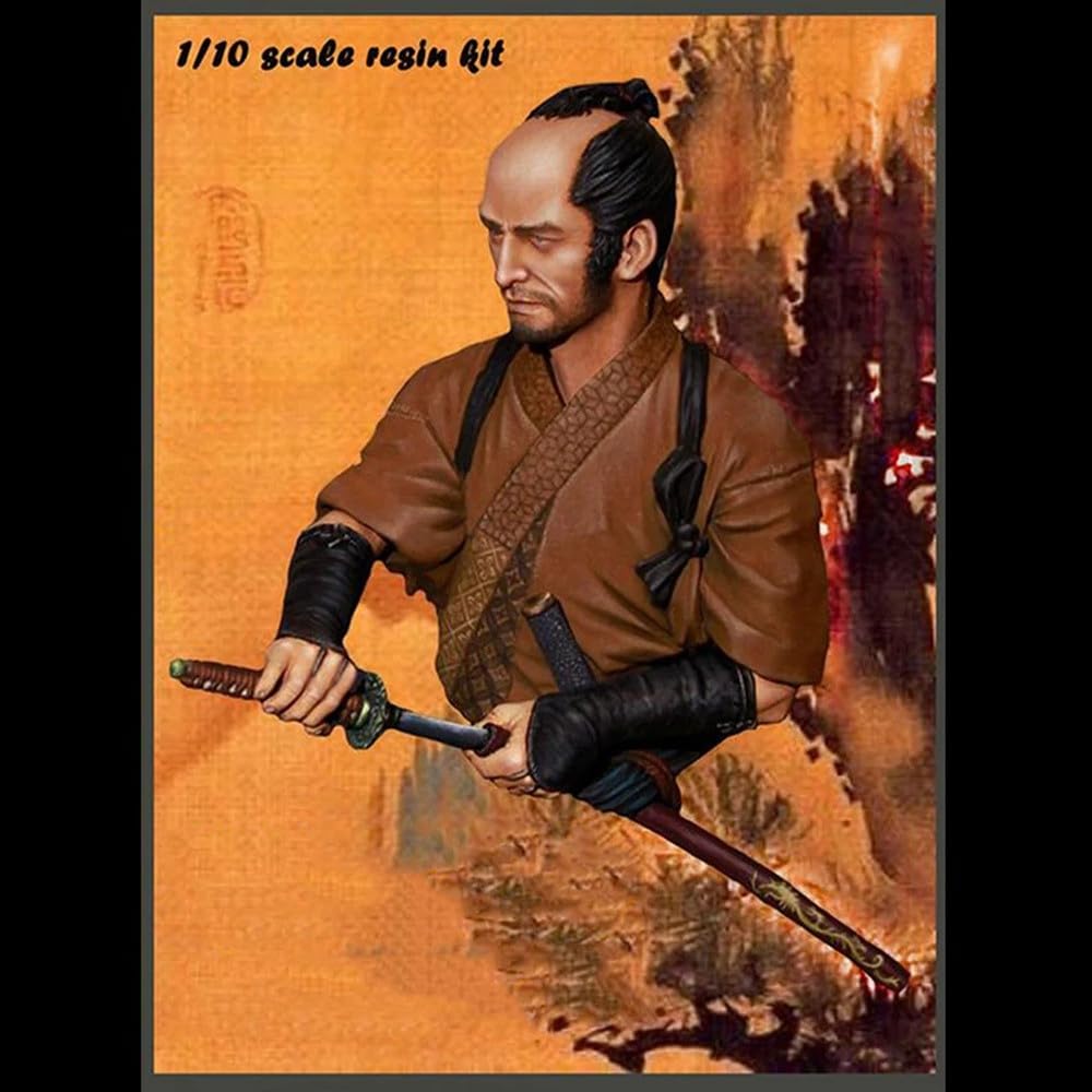 Resin soldier 1/10 ancient Japanese samurai fantasy man bust Model Unassembled Unpainted Figure Building Kit