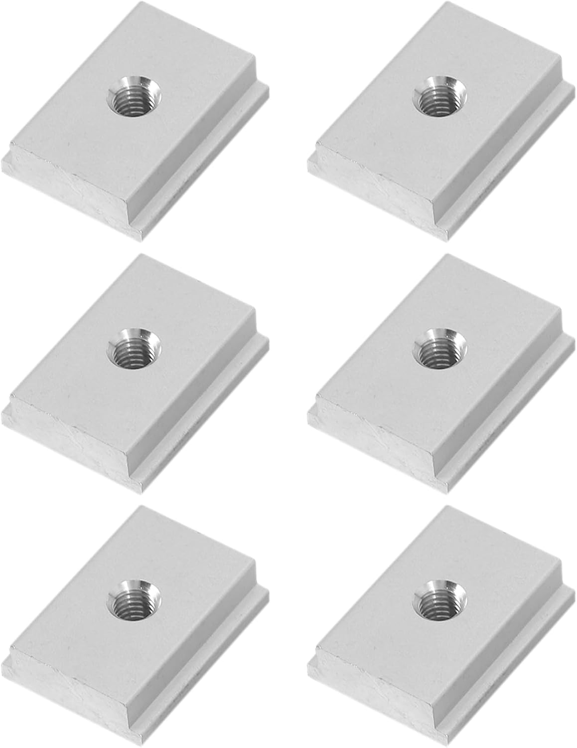 6Pcs M6 T-Track Slider Sliding Nut Aluminum Alloy T Slot for Profile Woodworking Tool Fastener
