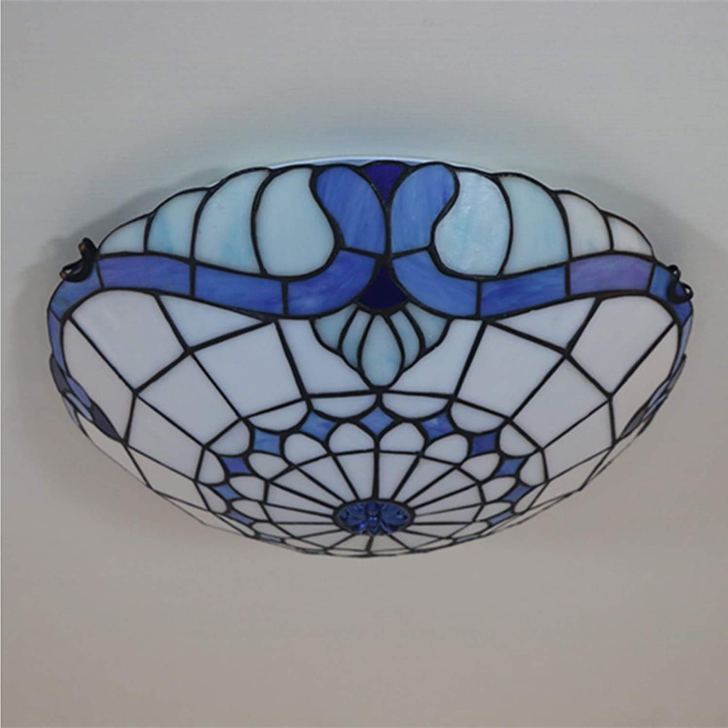 Żyrandol W Stylu Tiffany, Lampa Sufitowa W Stylu Retro, Kreatywna Lampa Wisząca Z Witrażem, Dekoracja