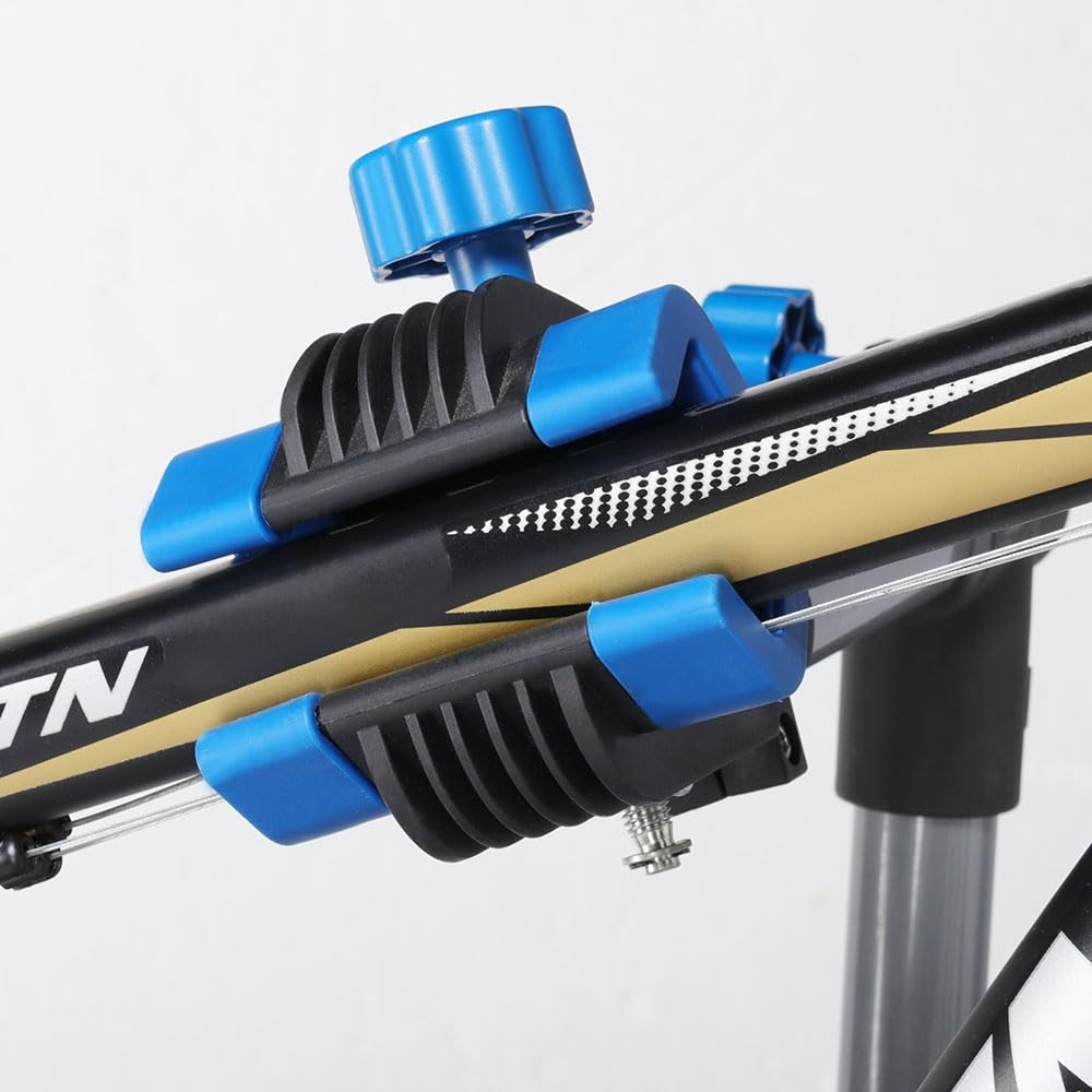 Yaheetech Pied atelier Vélo VTT Hauteur Réglable 108 -190 cm, Support de Réparation Vélo Poste de Montage pour Bicyclette avec Pince de Serrage Léger et Portable Pivotant à 360
