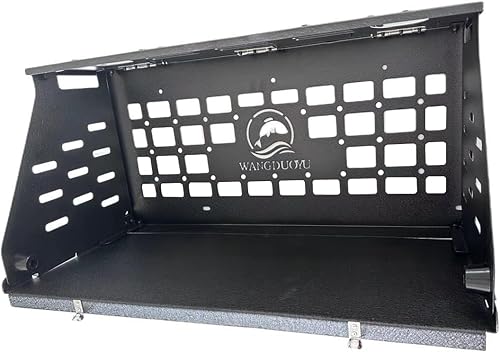 Miniatura 4 de Mesa plegable de 2 niveles para puerta trasera de campamento, estante de carga compatible con Jeep Wrangler JL 2018-2023