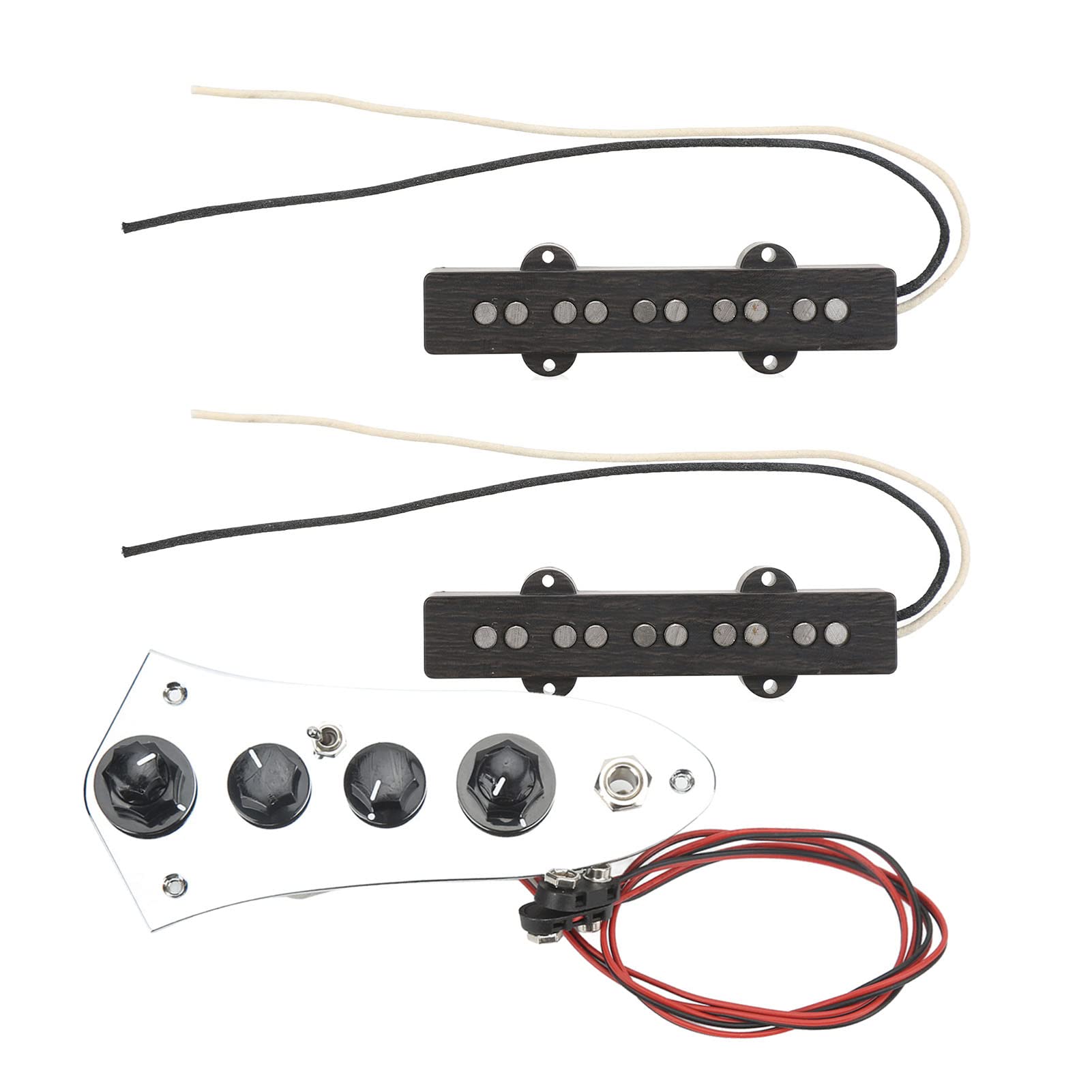 Generic ZESTAW PZETWORNIKOW Do GITARY BASOWEJ, Jazz Bass Pickup Standard Dobry Dekoracja Metal Plastik Do Wymiany