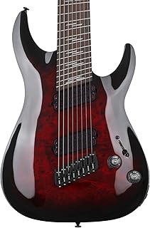 Schecter Omen Elite-8 Multiscale 8-string Electric Guitar - Black Cherry Burst