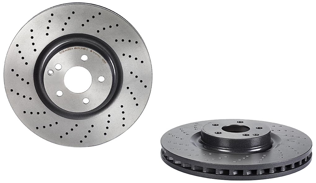 Amazon.com: Brembo 09.A819.11 UV Coated vented drilled Front Brake 