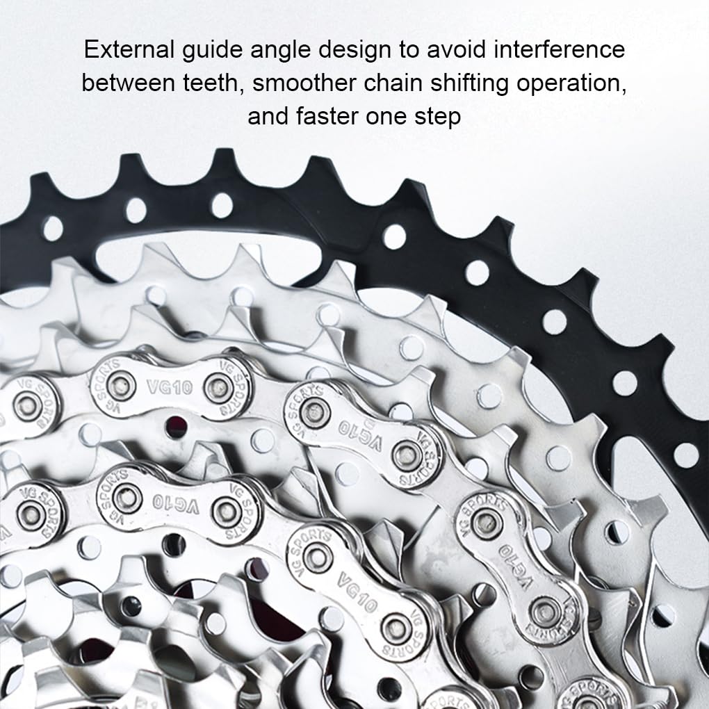 3 Set di Catena per bici facile da installare per mountain bike e bici da strada Catene per mountain bike robuste e durevoli in acciaio al carbonio Elegante oro 9 velocità