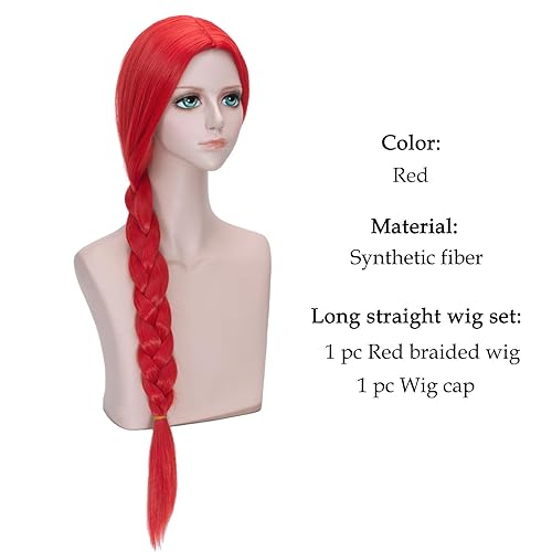 Miniatura 14 de Peluca rubia larga con trenzas de Probeauty, para cosplay, incluye casquillo de peluca, talla única