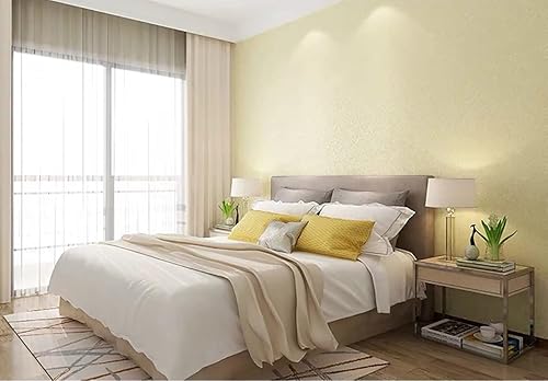 Miniatura 4 de KAILOK Papel tapiz de seda beige autoadhesivo para despegar y pegar, papel tapiz texturizado extraíble para dormitorio, sala de estar, otras
