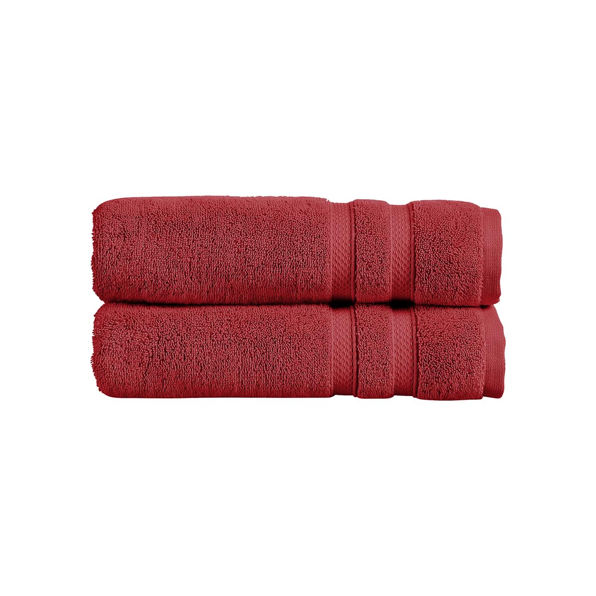 Christy Chroma Bath Towels | Set of 2 | Highly Absorbent Heavyweight 675GSM | Bold and Bright | Soft Velvety Smooth Bathroom Shower Towels | 100% Cotton | Sustainably Made | White — view 37