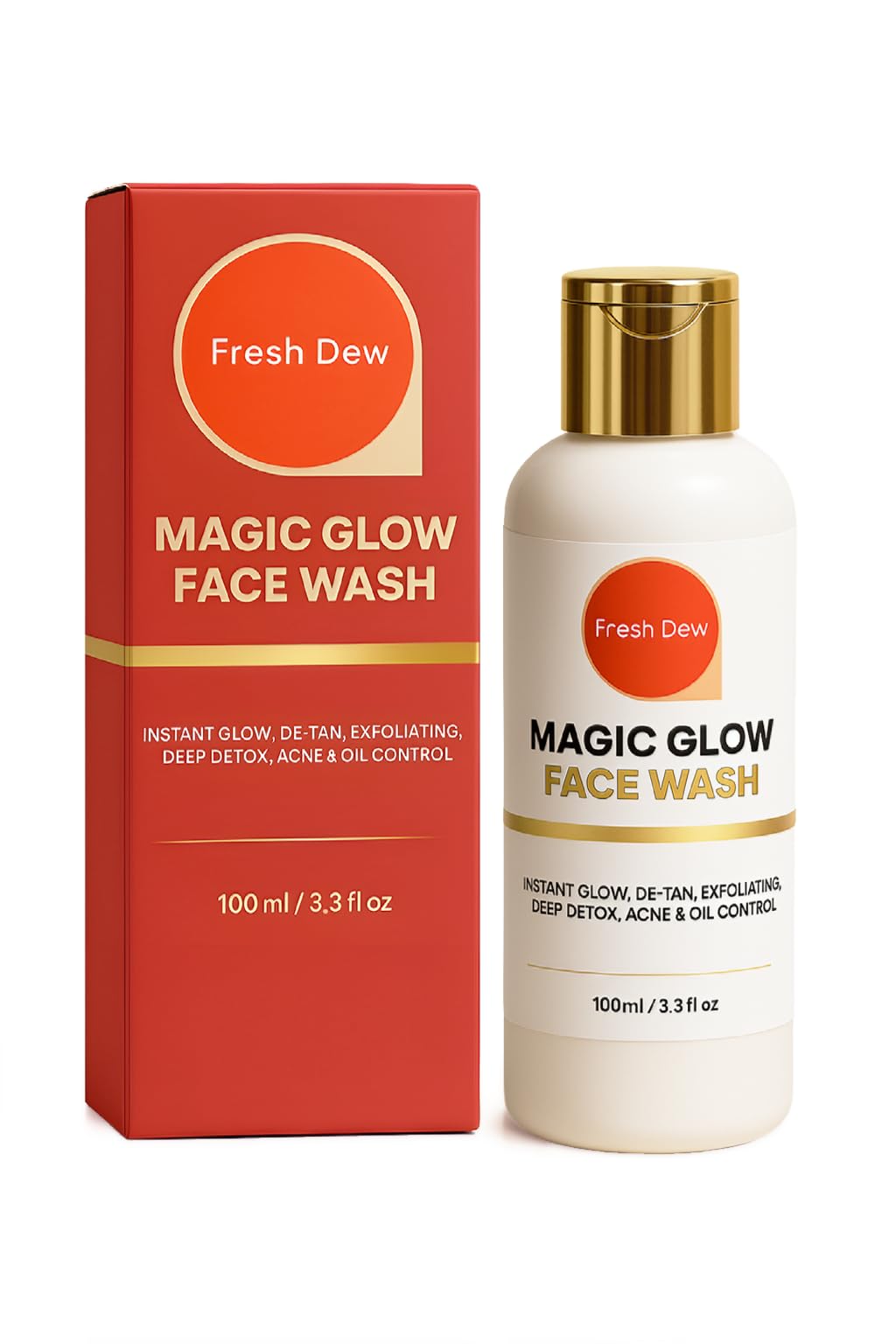 Fresh Dew Magic Glow Face Wash Gel I With Niacinamide, Vitamin C & Hyaluronic Acid | Brightening & Hydrating Daily Cleanser for a Radiant Glow - Unisex- 100ml (Pack of 1)-image-37