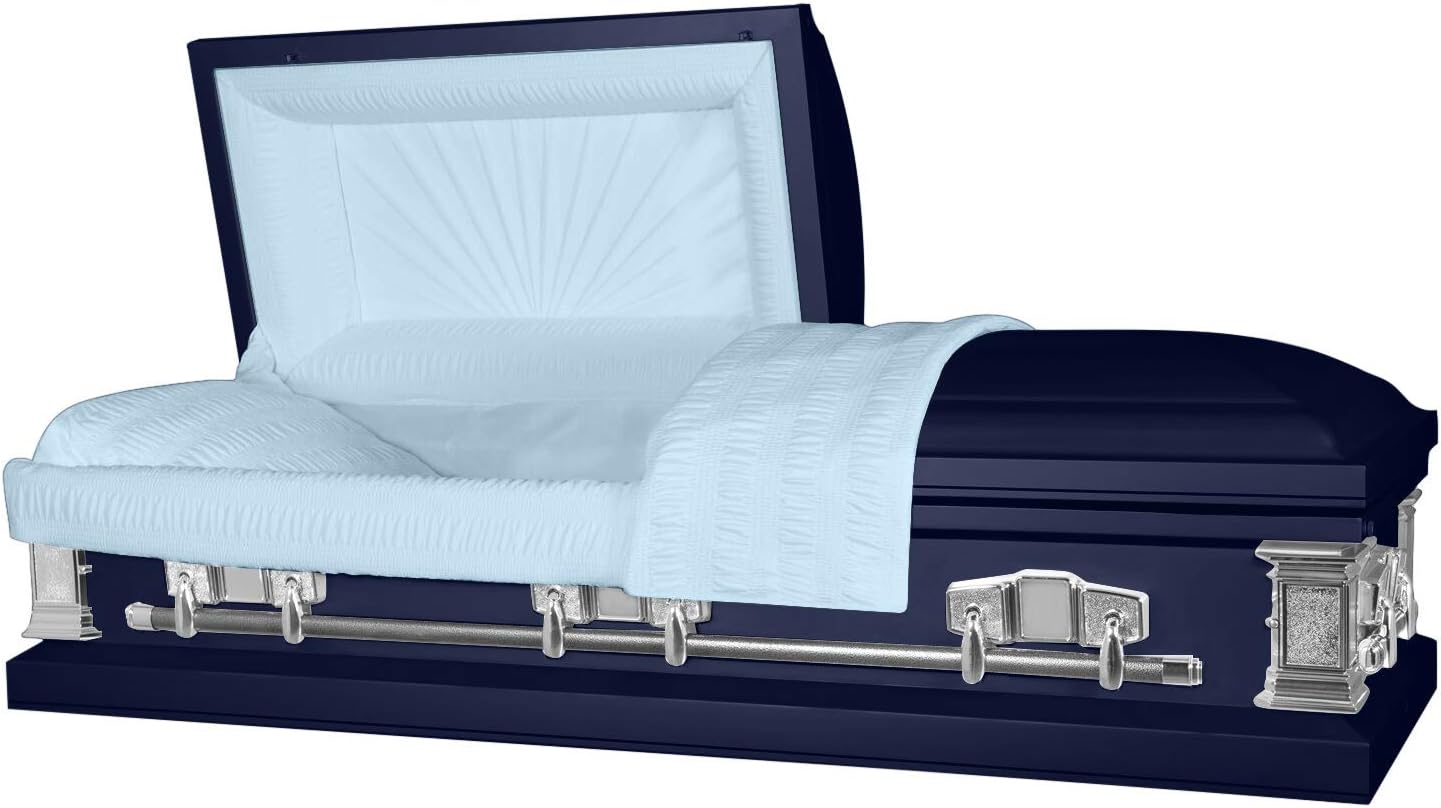 Titan Casket Louisville-Jefferson County Mall Satin Series Steel Blue Handcrafted Ranking TOP2 F Dark