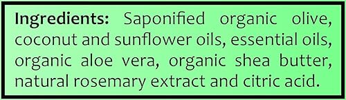 Miniatura 8 de Jabón líquido puro de Castilla, menta, 1 galón - Multiuso manos, cara, cuerpo, lavandería, platos y más - Para pieles sensibles, ingredientes