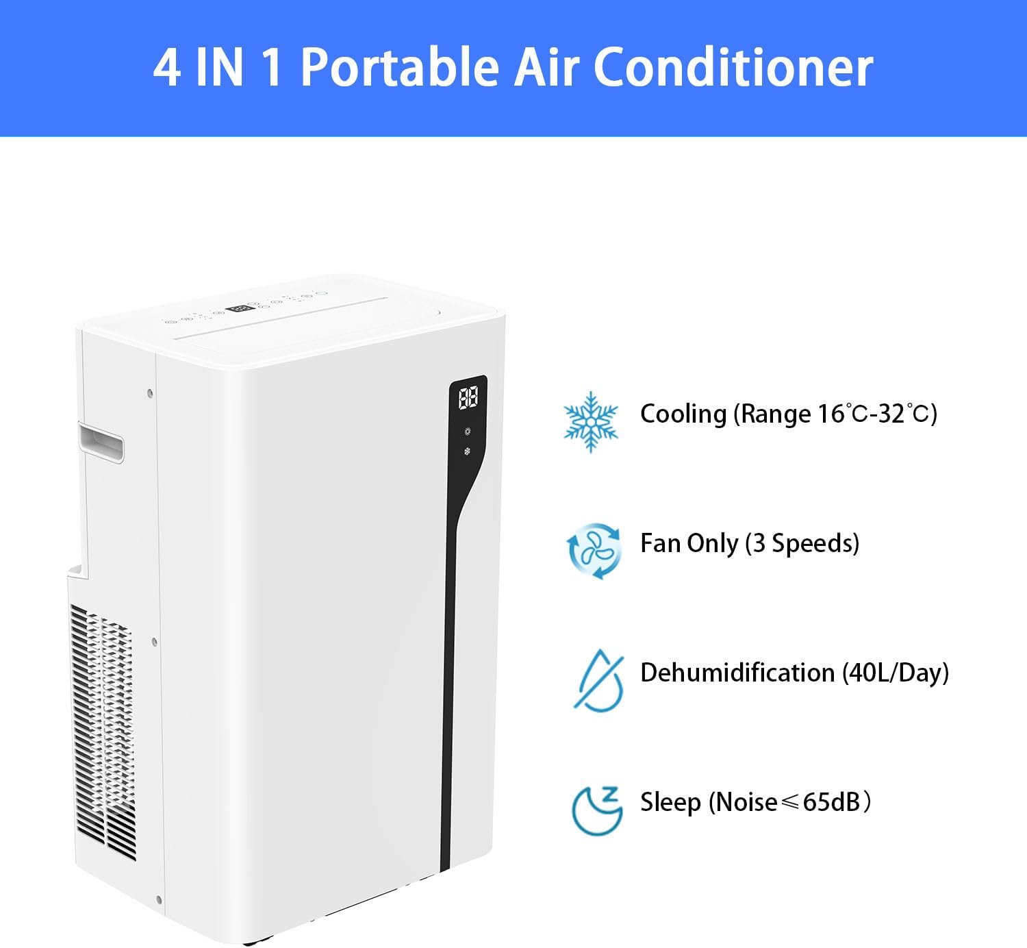 AirOrig 4-in-1 portable air conditioner features