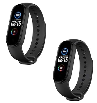 TechKing Smart Band M5 Fitness Band,Smart Battery Life, Color AMOLED Full-Touch Screen, Waterproof with Music Control and with Heart Rate Sensor (Buy 1 Get 1 Free)