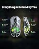 GravaStar Mercury M1 Pro Wireless Gaming Mouse, Magnesium Alloy MMO Gaming Mouse, 26,000 DPI, 88g Light Hollow Design, 5 Programmable Buttons, 5 Dynamic Lightsync RGB Mode, Gunmetal Gray