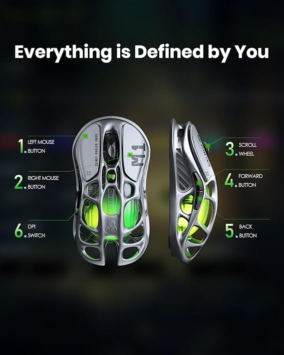 GravaStar Mercury M1 Pro Tri-Mode Wireless Gaming Mouse