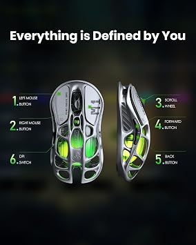 GravaStar Mercury M1 Pro Tri-Mode Wireless Gaming Mouse