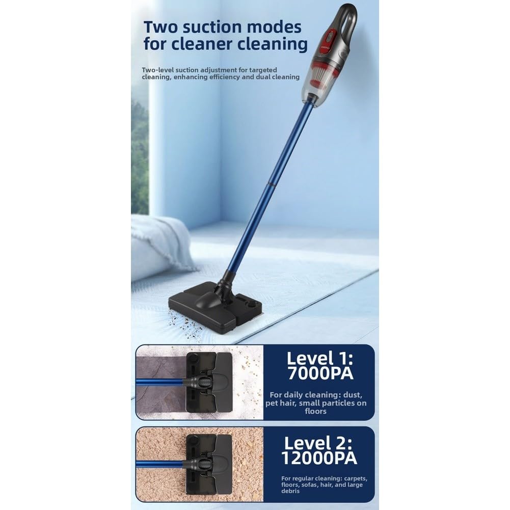 Portatile senza fili Per Aspirapolvere 12000Pa Forte Aspirazione Wet Dry 6-in-1 Usb Ricaricabile Casa Pavimento Auto Pulizia Interni Grigio Leggero Parti E Accessori Robot