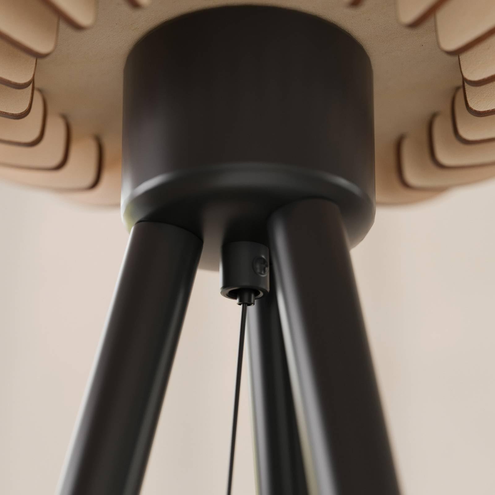 Lampada da terra (Scandinavo) colore Nero, in Metallo ad es. Soggiorno & Sala pranzo lampada