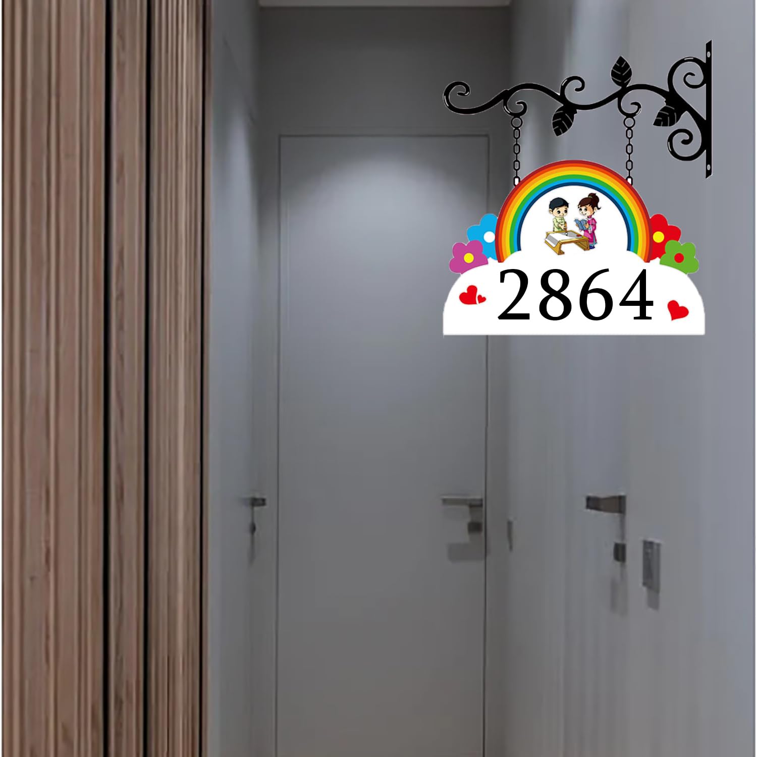 Personalisiertes Adressschild Mit Wandhalterung, Kunststoff-Hausadressenschilder Adressschild Personalisierte Metall-Hängeschilder Mit Schrauben Für Zuhause, Doppelseitiger Text Hinzufügen