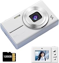 デジタルカメラ, 6800万画素, 2.8インチ液晶, 128GB SDカード付き, 1080P動画撮影 | オートフォーカス機能搭載, 8倍デジタルズーム