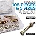 Zinc Plated Crib Screws and Bolts 105 pcs, Hex Drive Socket Cap Furniture Barrel Screws Bolt Nuts