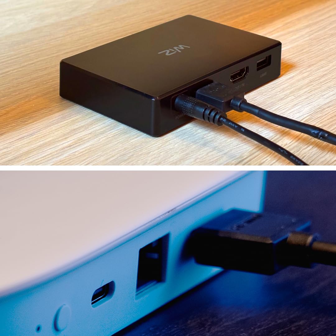 WiZ HDMI Sync Box con retroiluminación de TV - Sincroniza la luz con tus películas, juegos y música - HDMI 2.0 - Soporta 4K a 60Hz - Tira LED RGBIC para televisores de 55 a 65 pulgadas