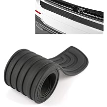 Car Rear Bumper Protector, 40.94" x 3.54" Flexible Self-Adhesive Trunk Threshold Sticker, Waterproof Anti-Scratch Protection Strip, Universal for Cars, Trucks, SUVs Black