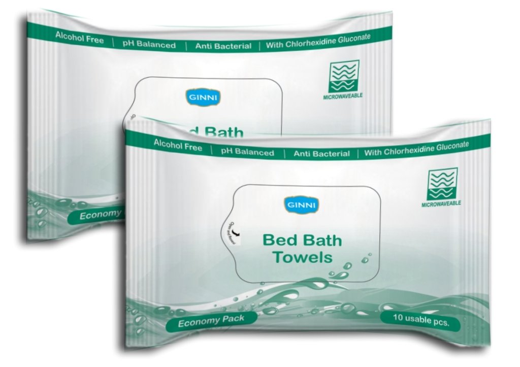 GINNI Hygiene Bed Bath Towel Big Wet Wipes For Adults, Patients & Baby Wet Wipes & Refreshing Sponge Bath (10 Pulls/Pack)-image-41
