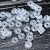 Zittop 80 Pcs Silicone Rubber Stoppers Ring Bead Charms Bracelets Compatible for Use Alone or with Clip Lock Spacer Charm - Clear