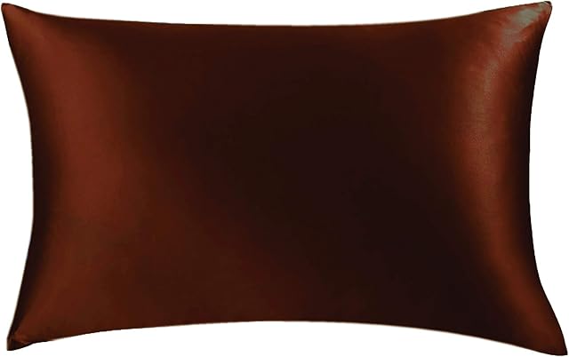 Jasmine Silk 100% 19 Momme Mulberry Charmeuse Silk Pillowcase for Hair and Skin 50 cm x 75 cm Envelope Closure- RRP £35 (Mocha)