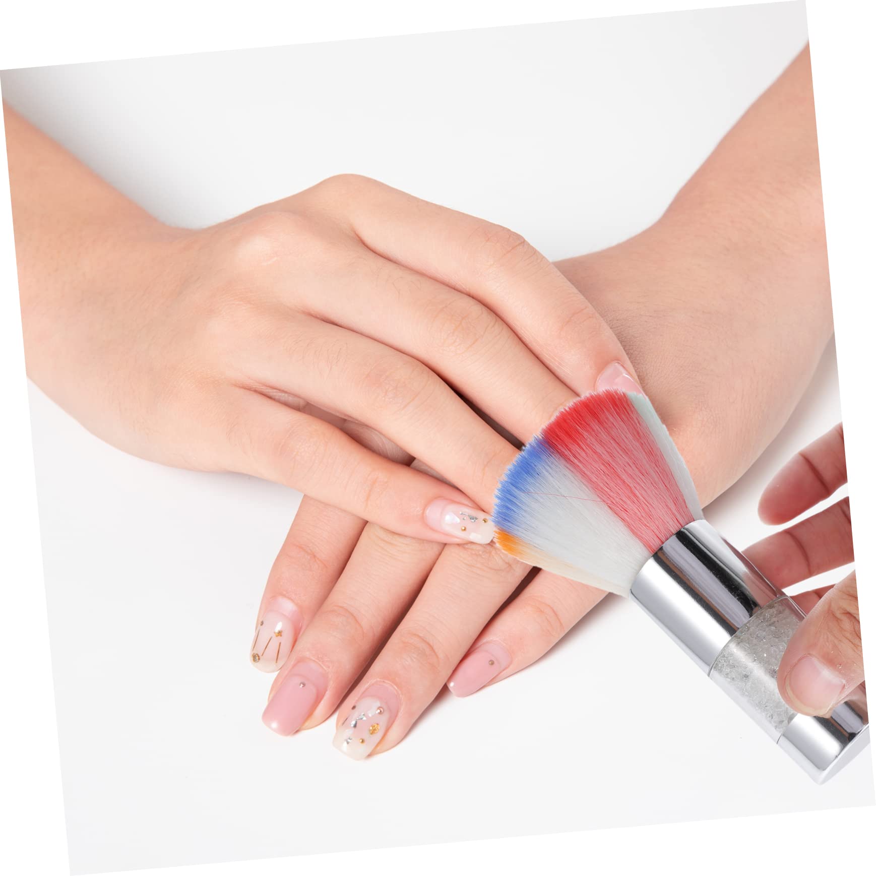 FRCOLOR 3 Pezzi Spazzola Per Spolverare Le Unghie Spazzola Per Spolverare Le Unghie Per Smalto in Gel Spazzola Per La Pulizia Della Manicure Manico Comodo