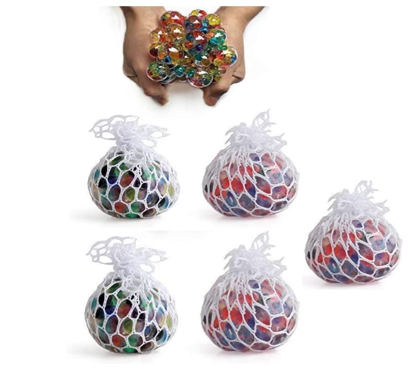 VIPS Soft Slime Toy for Kids | Squeeze Stress Ball for Pressure Relieve/Anti-Stress Anti Anxiety | Squishy Mesh Ball Return Gifts | Multicolor - (5 Pcs) (B0C4LJRYQV) Amazon Price History, Amazon Price Tracker