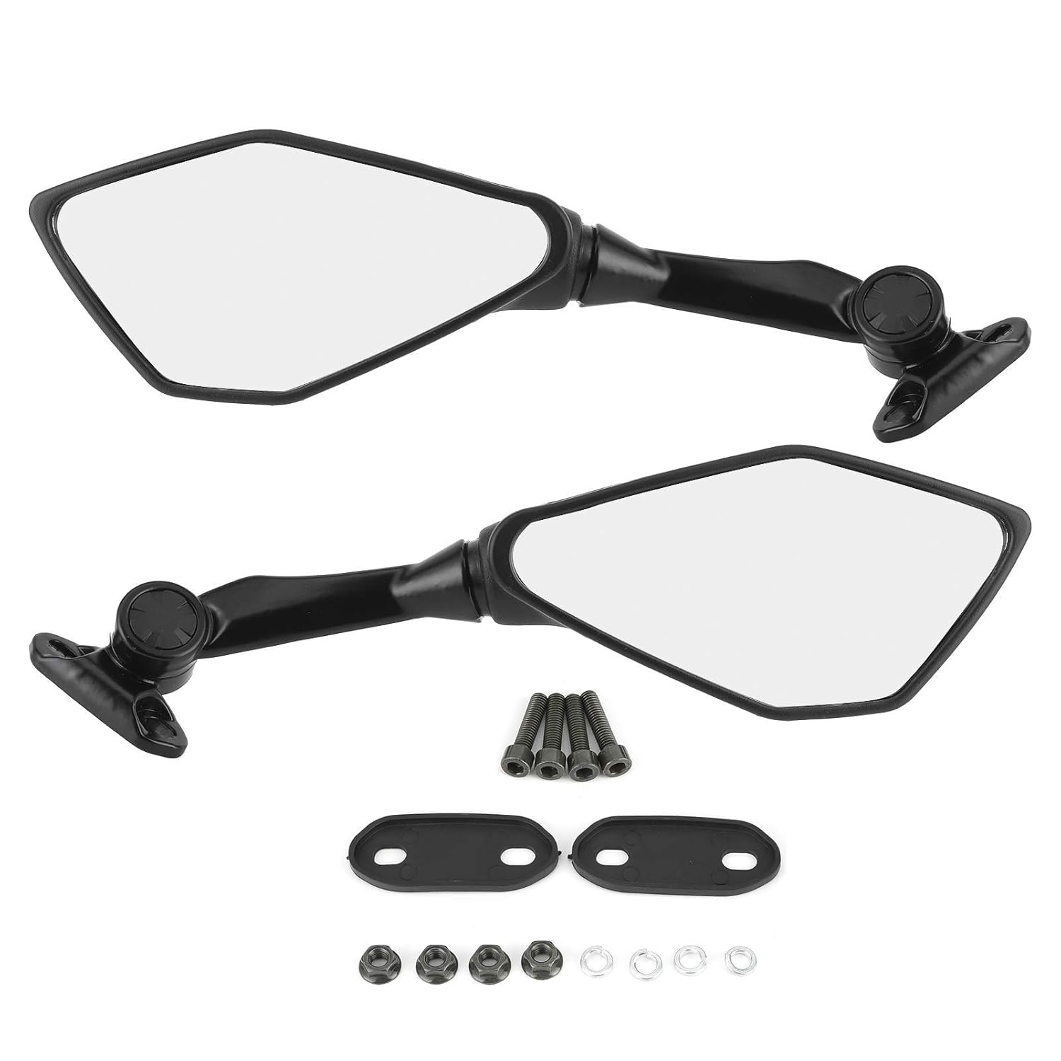 Paire de rétroviseurs de moto universels avec accessoire de remplacement